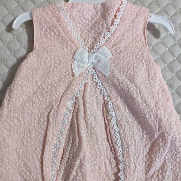 Catherine Malandrino Pink Lace Pearl Cotton Pleated Dress - 6-9 mos. NWOT - Picture 11 of 11